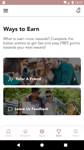Android application Anna's Beauty Spa Rewards screenshort