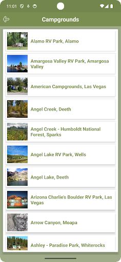 Nevada Campgrounds Screen 3