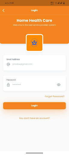 Android application Home Healthcare screenshort