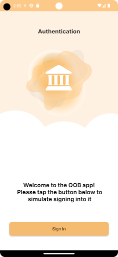 Android application PaySim OOB App screenshort