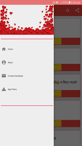 Android application Nepali Love Sayari screenshort