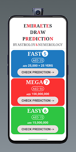 Android application Emirates Draws Prediction screenshort