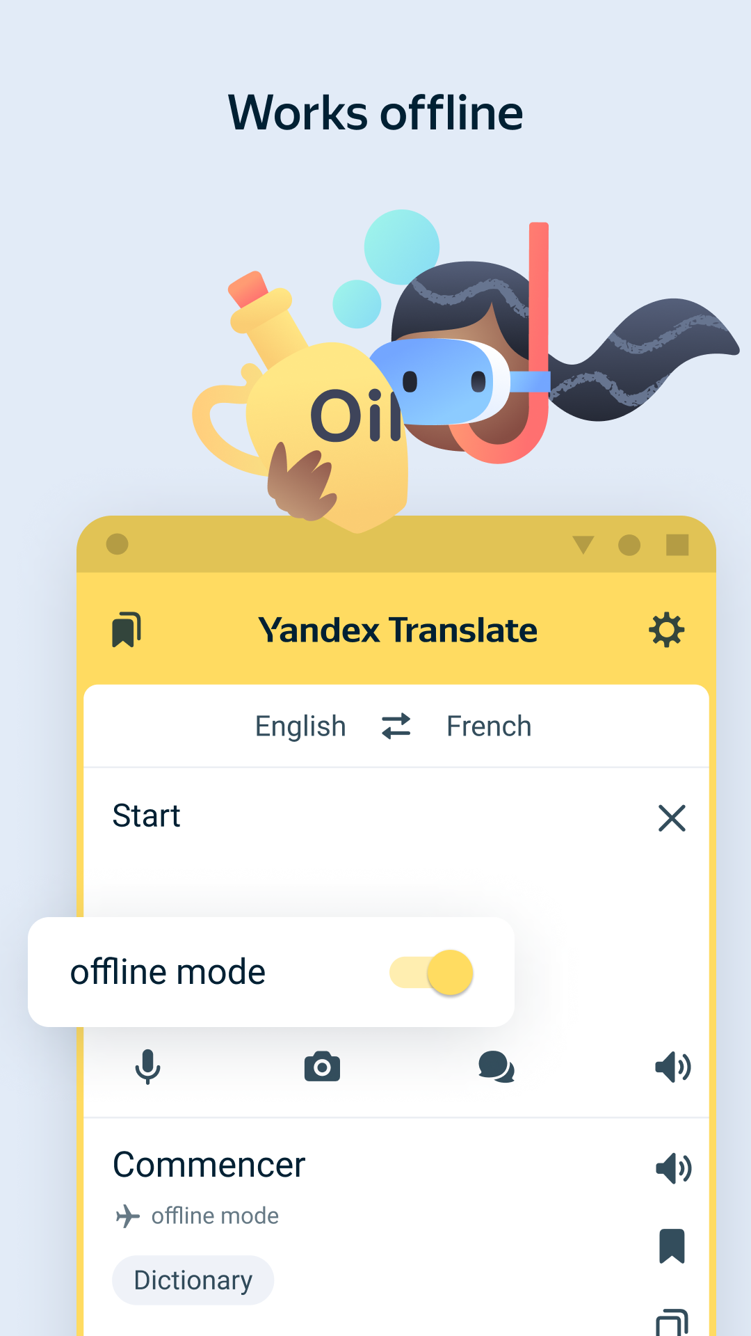 Android application Yandex Translate screenshort