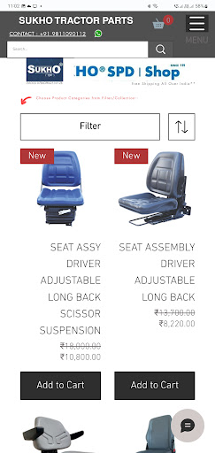 Android application SUKHO OEM TRACTOR PARTS screenshort