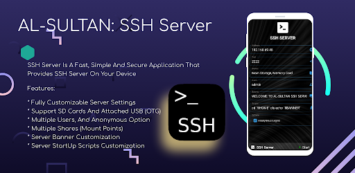 Android application SSH Server screenshort