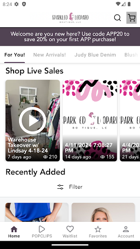 Android application Sparkled Leopard Boutique screenshort