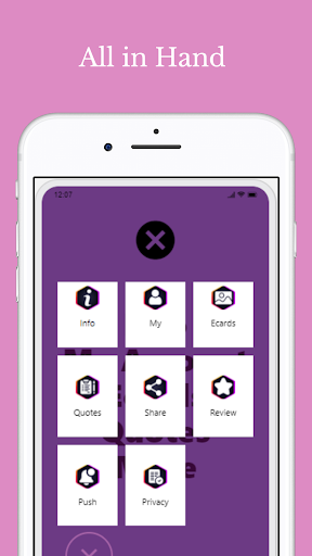 Ecard Wishes in Violet Screen 2