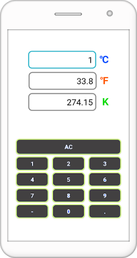 Celsius Fahrenheit Kelvin Screen 2