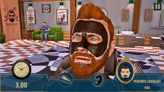 Barber Shop Hair Cutting Games Varies with device APK screenshots 16