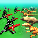 Cover Image of Baixar Simulador de Batalha: Stickman vs.s. Dinossauro  APK