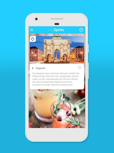 Android application mySpots screenshort