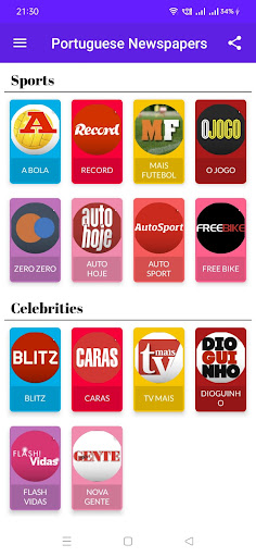 All Portuguese Newspapers Screen 3