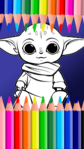Baby yoda Coloring Book