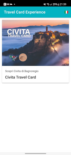 Android application Travel Card Experience screenshort