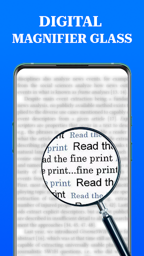 Android application Magnifying Glass Plus 10x Zoom screenshort