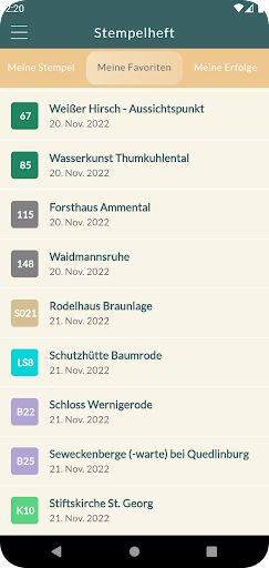 Harz App - mit Stempelheft Screen 3