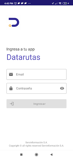 Android application Datarutas screenshort