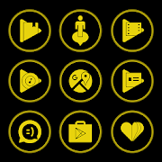 Yellow On Black Icons By Arjun Arora 1.3.6 Icon