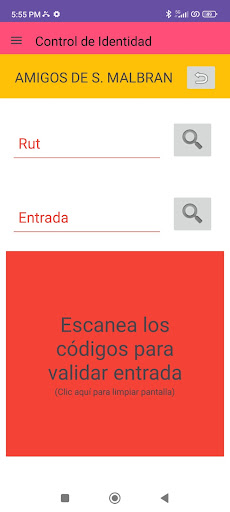 Control de Acceso Serviticket Screen 3