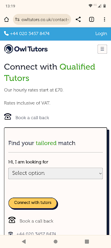 Owl Tutors Screen 2
