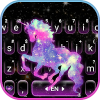 Night Galaxy Unicorn Keyboard