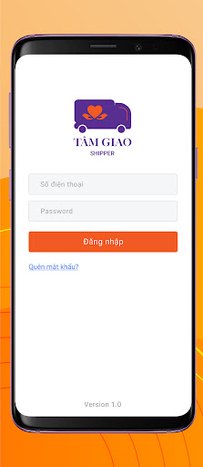 Android application Shipper Tâm Giao screenshort