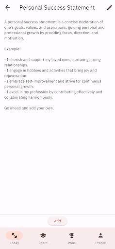 The Gift: The Self-Worth App Screen 3
