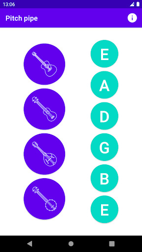 Android application Pitch pipe screenshort