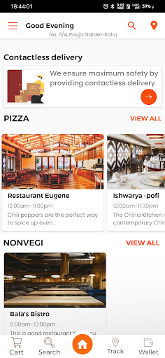 Android application Ziingo Food Delivery MY screenshort
