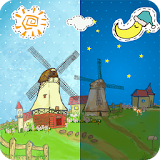 Cartoon Grassland windmill FLW icon