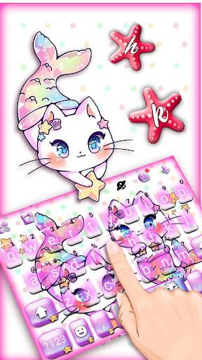 Lovely Mermaid Cats Keyboard T Screen 2
