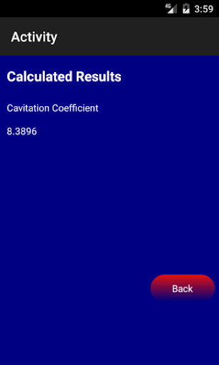 Cavitation Coefficient Lite Screen 3