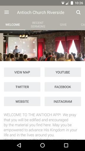 Android application Antioch Church, Riverside screenshort