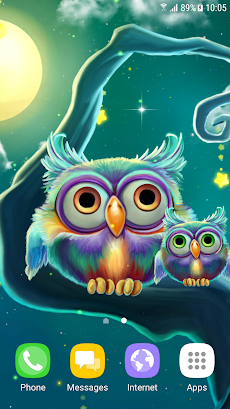 Cute Owls Live Wallpaperのおすすめ画像2