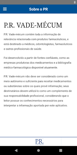 Android application PR Vade-mécum Brasil 2024 screenshort