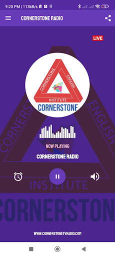 Android application Cornerstone Radio screenshort