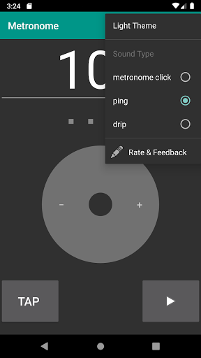 Android application Metronome screenshort