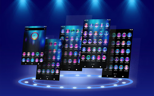 Android application Colorful Pixl Glass Icon Pack screenshort