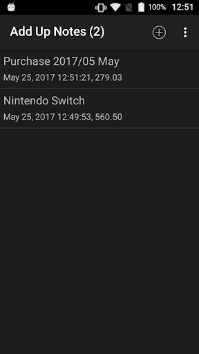 Android application Add Up Notes screenshort
