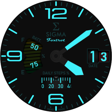 SIGMA Foxtrot - watch face Screen 2