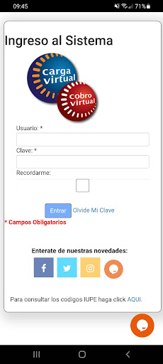 Android application Carga Virtual screenshort