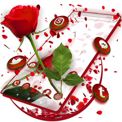 Rose Petals Launcher Theme logo