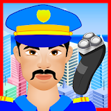beard salon for policemen icon