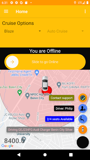 Cruise Driver Screen 3