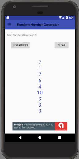 Random Number Generator Screen 3