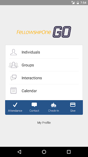 Android application FellowshipOne Go screenshort