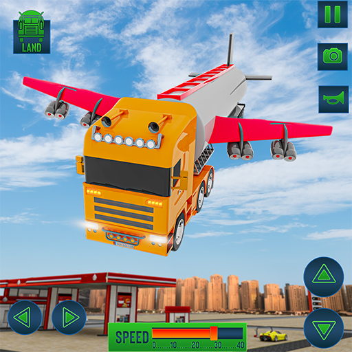 Flying Oil Tanker Truck Games logo