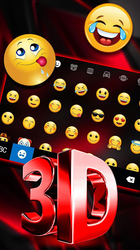 Red Black 3D Theme Screen 3