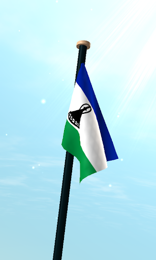Lesotho Flag 3D Live Wallpaper Screen 3