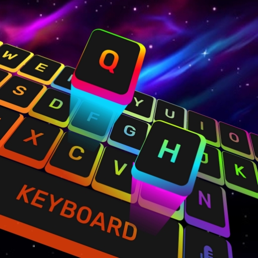 Neon LED Keyboard: Emoji, Font  Icon